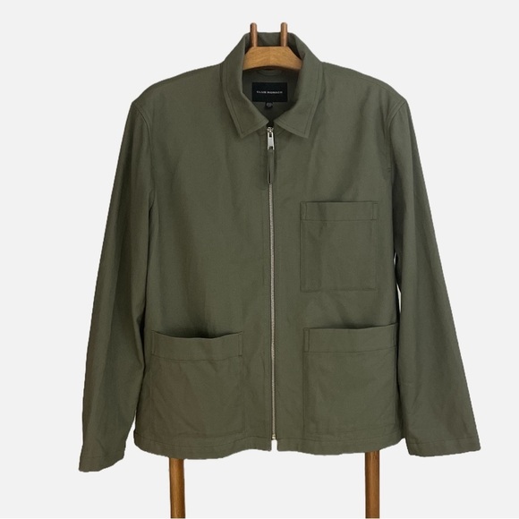 Club Monaco Men’s Utility Jacket Olive Green Large - Picture 5 of 7